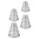 8Stk Aluminium Mini Kuchenform 3-Lagig Silber Cupcake Pudding 11