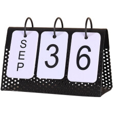 2Stk Robuster Schwarzer Metall Tischkalender 2023 Organisator Und Deko