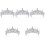 5Stk Tiara Braut Krone Haarschmuck 4