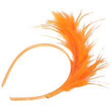 4Stk Oranger Feder-Kopfschmuck Stilvolles Damen Haarband Für Fest