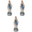 3Stk Resin Statue Klassische Weiße Kirchen 3