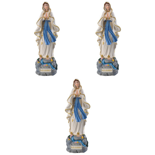 3Stk Resin Statue Klassische Weiße Kirchen 2