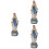 3Stk Resin Statue Klassische Weiße Kirchen 6