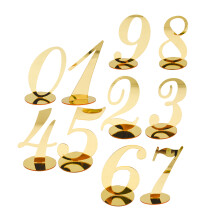 50Stk Dekorative Tischnummern Gold Hochzeit & Veranstaltungsort