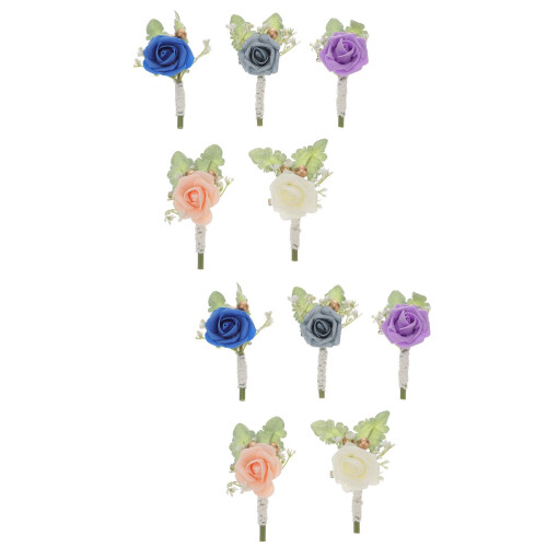10Stk -Boutonniere, , , Mehrfarbig 2