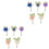 10Stk -Boutonniere, , , Mehrfarbig 7