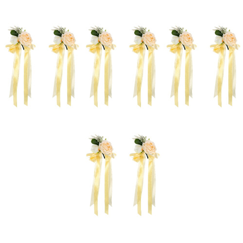 8Stk Auto Blumentasche Hochzeit Farbenfrohe 2