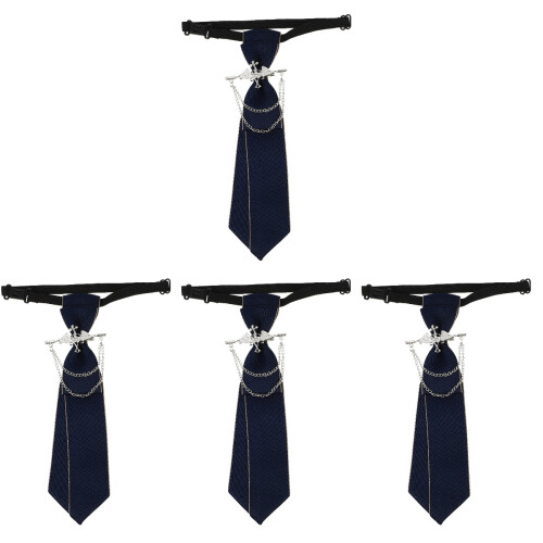 4Stk Polyester Krawatten Pre-Tie Party Deko Klassisch Elegant 2