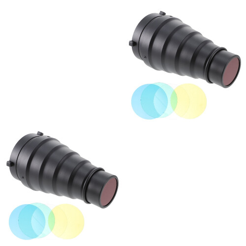 2Sets Blitzlicht Aufsatz Mit Honigwaben Gitter Lichtfiltern 2
