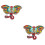 2Ud Broches De Esmaltados Con Vintage Y 6