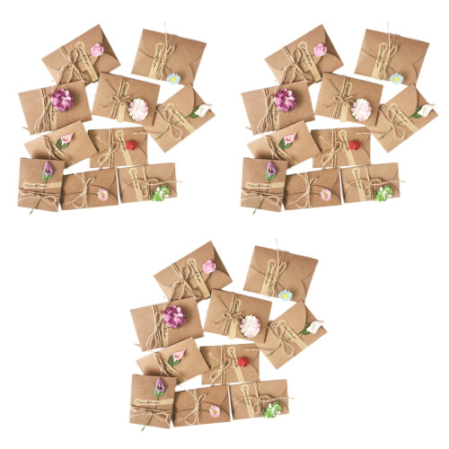 30Ud Tarjetas Kraft Resistentes Para , Año Nuevo Y 2