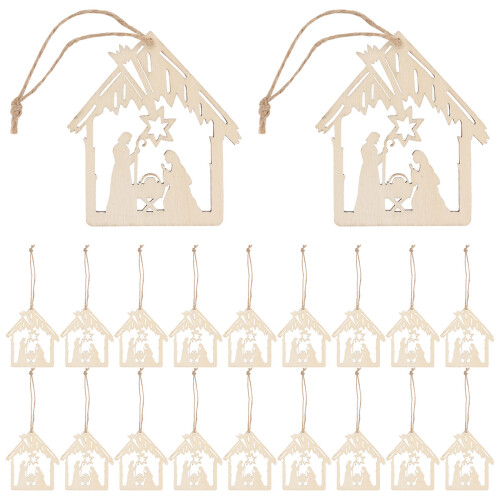 40Stk Jesus Design Holzanhänger Khaki Wohn 1
