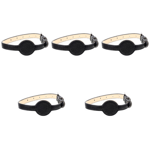 5Ud Collar Ajustable Negro Con Estuche Cómodo Y 2