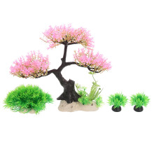 3Jgo Decoración De Plantas Artificiales Rosas Para Pecera