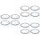 12Pcs Silicone Seal Ring for Vacuum Cup White Durable Seal Replacement 6