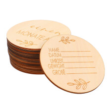 48Ud Discos Milestone De Madera Seguros Y Amigables Para Bebés