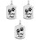 3Ud Colgantes Para Mascotas Inoxidable Plata Resistente 3