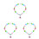 3Ud Collar Para Niñas Con Chunky Multicolor Y Colgante 2
