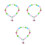 3Ud Collar Para Niñas Con Chunky Multicolor Y Colgante 3