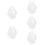 5Pièces Voiles Blancs Pour Nœud Et Fine 10