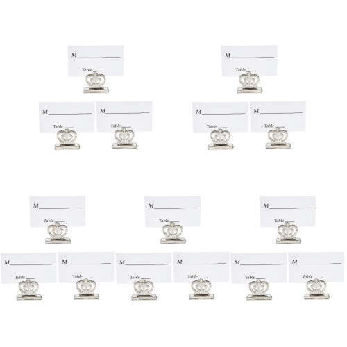 15Pièces Clips Photo Argentée Alliage Pour Table Maison 2