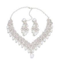 3Pièces Parure Et Boucles D'oreilles Argentées