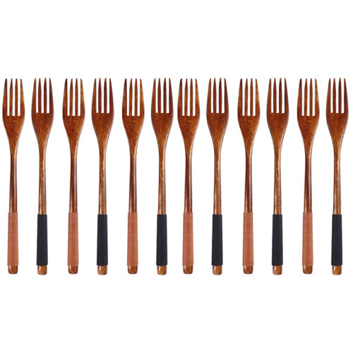 12Ud Cubiertos De Madera Niños Limpieza Para Mesas 1