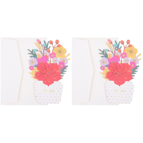 2Pièces Cartes 3D Rigide Décor Élégant 1