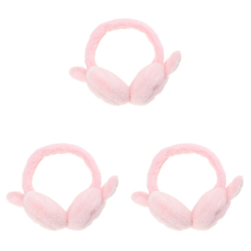 3Pièces Protège-Oreilles Rose Enfants, Hiver 1