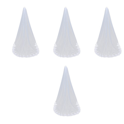 4Pièces Voile Long De , Pour Cérémonie 2