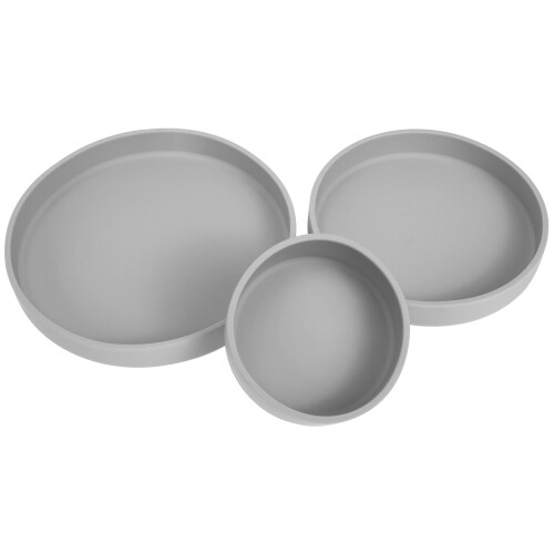 3Pièces Assiettes Bébé Silicone Anti-Choc Pour Repas À