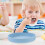 3Pièces Assiettes Bébé Silicone Anti-Choc Pour Repas À 11