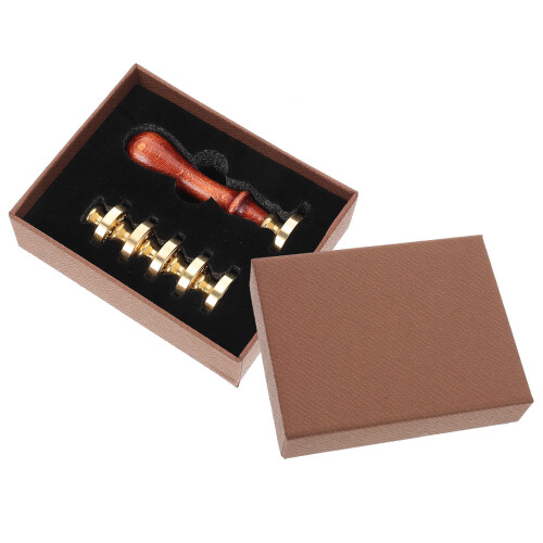 2Ensembles Tampons Sceau De Cire DIY Marron Traditionnel