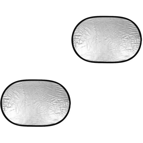 2Pièces Accessoires Photo Réflecteurs Argentés Simples Et Pratiques 2