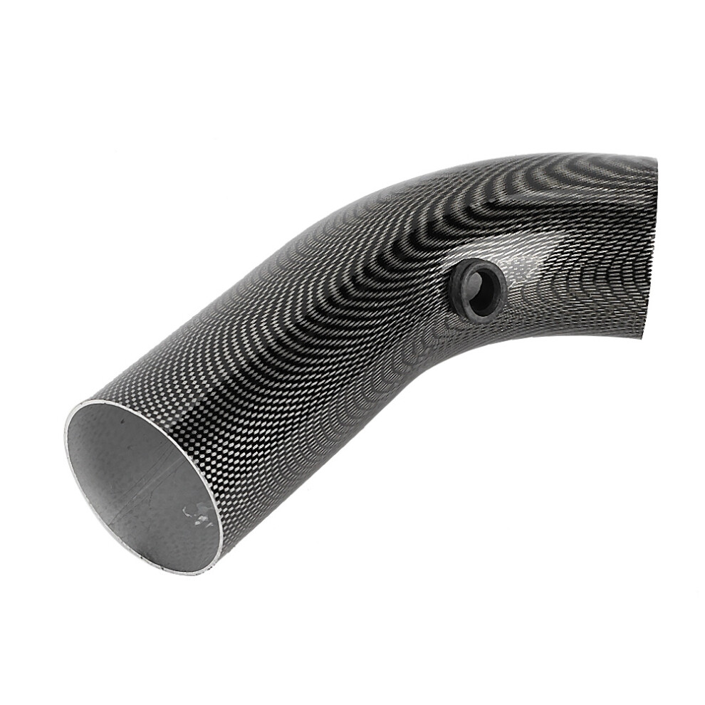 Universal 75Mm Carbon Fiber Look Steel Cold Air Intake Pipe For Cars 8291359878781