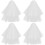 4Pièces Voiles Blancs Accessoires Coiffure Fins 5