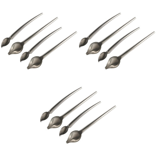 12Pz Gadget Cucchiai Per Salsa E Dolci in Acciaio 2