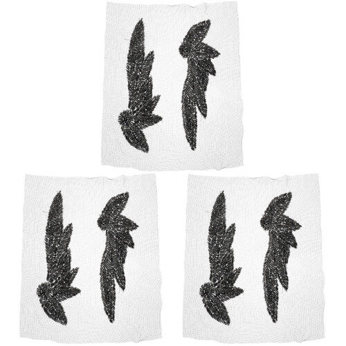 3Paia Patches Neri Per Borse E Articoli Da Cucito 1