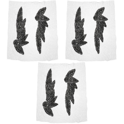3Paia Patches Neri Per Borse E Articoli Da Cucito 2