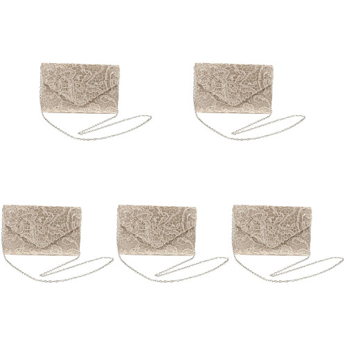 5Pz Clutch Banquet Beige Con Per 1