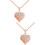 2Pz Collana Rame Rosa Gold Per Ogni 7