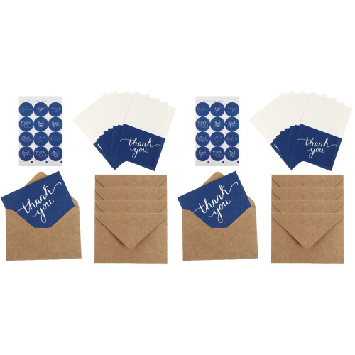 32Pz Biglietti Ringraziamento Matrimonio Con Buste Eleganti 2