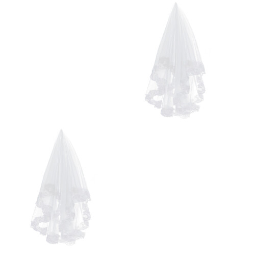 2Pz Nuziale Lungo in Tulle E Per Decorazioni 2