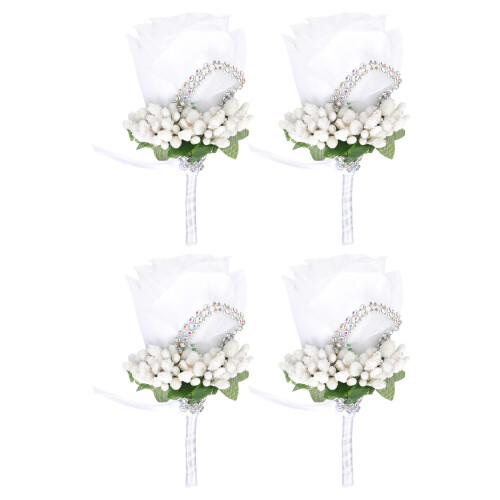 12Pz Spilla Rose Corsage Matrimonio E Formali 1