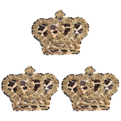 3Pz Patch Cuciti Leopardata Marrone Chiaro Per E Borse 1