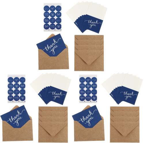 48Pz Biglietti Ringraziamento Evento Carta Elegante 1