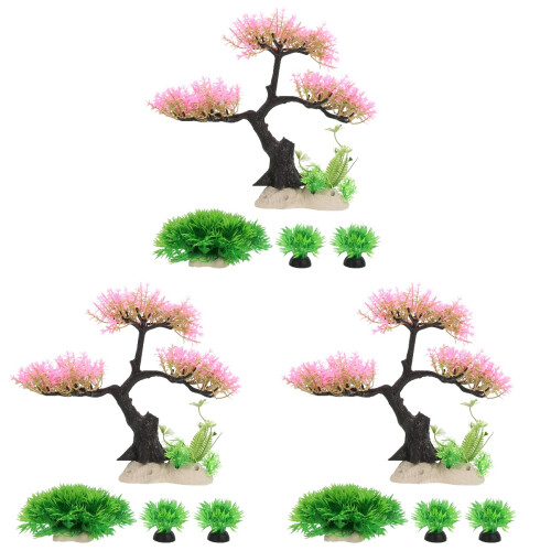 3Set Piante Rosa Per Decor Albero 2