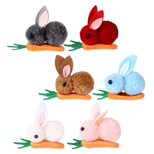 6Pz Decorazioni Coniglio Peluche Per Party