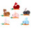 6Pz Decorazioni Coniglio Peluche Per Party 3