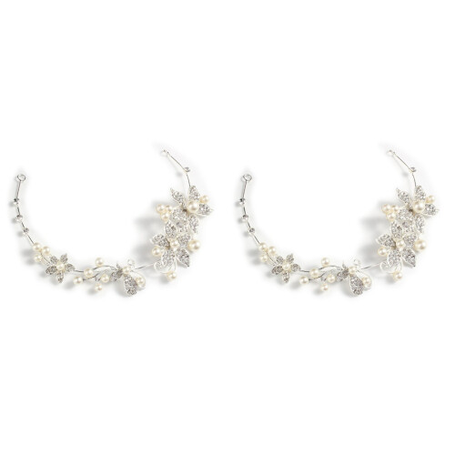 2Pz Tiara Cerchietto Con E Bianco Per Matrimonio 1
